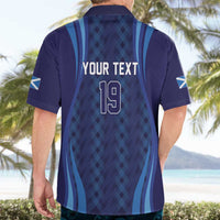 Custom Rugby Scotland Hawaiian Shirt Highland Cow Mascot Go Scottish