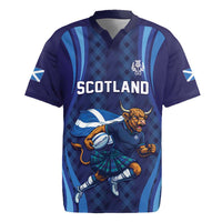 Custom Rugby Scotland Rugby Jersey Highland Cow Mascot Go Scottish