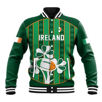 Custom Rugby Ireland Baseball Jacket Irish Lucky Shamrock