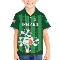 Custom Rugby Ireland Kid Hawaiian Shirt Irish Lucky Shamrock