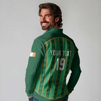 Custom Rugby Ireland Long Sleeve Polo Shirt Irish Lucky Shamrock