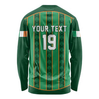 Custom Rugby Ireland Long Sleeve Shirt Irish Lucky Shamrock