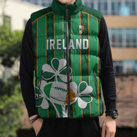 Custom Rugby Ireland Sleeveless Puffer Jacket Irish Lucky Shamrock
