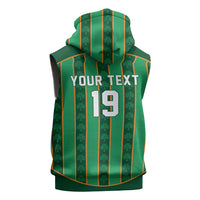 Custom Rugby Ireland Sleeveless Zip Hoodie Irish Lucky Shamrock