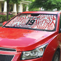 Custom German European Football Champions Auto Sun Shade Abstract Lightning Rot Weiss