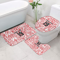 Custom German European Football Champions Bathroom Set Abstract Lightning Rot Weiss