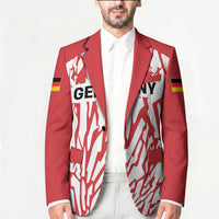 Custom German European Football Champions Blazer Abstract Lightning Rot Weiss