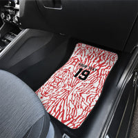 Custom German European Football Champions Car Mats Abstract Lightning Rot Weiss