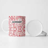 Custom German European Football Champions Ceramic Mug Abstract Lightning Rot Weiss