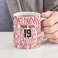Custom German European Football Champions Ceramic Mug Abstract Lightning Rot Weiss