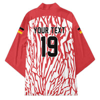 Custom German European Football Champions Kimono Abstract Lightning Rot Weiss