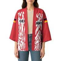 Custom German European Football Champions Kimono Abstract Lightning Rot Weiss