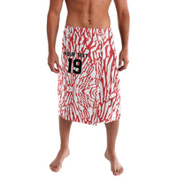Custom German European Football Champions Lavalava Abstract Lightning Rot Weiss