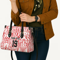 Custom German European Football Champions Leather Bag Abstract Lightning Rot Weiss