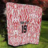 Custom German European Football Champions Quilt Abstract Lightning Rot Weiss