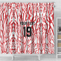 Custom German European Football Champions Shower Curtain Abstract Lightning Rot Weiss