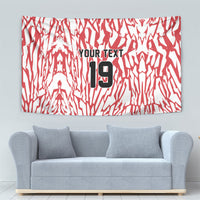 Custom German European Football Champions Tapestry Abstract Lightning Rot Weiss