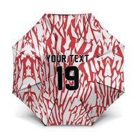 Custom German European Football Champions Umbrella Abstract Lightning Rot Weiss