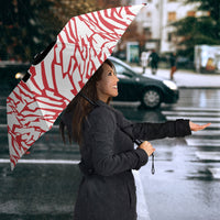 Custom German European Football Champions Umbrella Abstract Lightning Rot Weiss