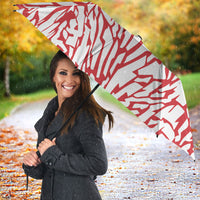 Custom German European Football Champions Umbrella Abstract Lightning Rot Weiss