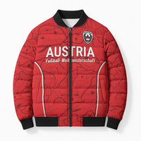 Custom World Football 2026 Austria Bomber Puffer Jacket Fussball WM Gemma Burschen Red Glory