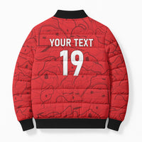 Custom World Football 2026 Austria Bomber Puffer Jacket Fussball WM Gemma Burschen Red Glory