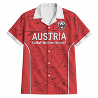 Custom World Football 2026 Austria Hawaiian Shirt Fussball WM Gemma Burschen Red Glory