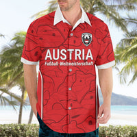 Custom World Football 2026 Austria Hawaiian Shirt Fussball WM Gemma Burschen Red Glory