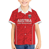 Custom World Football 2026 Austria Hawaiian Shirt Fussball WM Gemma Burschen Red Glory