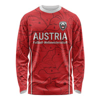 Custom World Football 2026 Austria Long Sleeve Shirt Fussball WM Gemma Burschen Red Glory