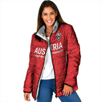 Custom World Football 2026 Austria Padded Jacket Fussball WM Gemma Burschen Red Glory