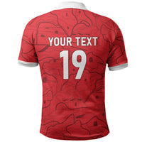 Custom World Football 2026 Austria Polo Shirt Fussball WM Gemma Burschen Red Glory