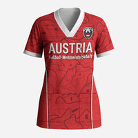 Custom World Football 2026 Austria Scrub Top Fussball WM Gemma Burschen Red Glory