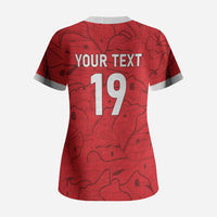 Custom World Football 2026 Austria Scrub Top Fussball WM Gemma Burschen Red Glory