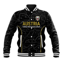 Custom World Football 2026 Austria Baseball Jacket Fussball WM Gemma Burschen Black Glory