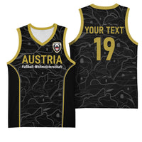 Custom World Football 2026 Austria Basketball Jersey Fussball WM Gemma Burschen Black Glory