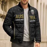 Custom World Football 2026 Austria Bomber Puffer Jacket Fussball WM Gemma Burschen Black Glory