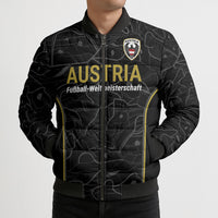 Custom World Football 2026 Austria Bomber Puffer Jacket Fussball WM Gemma Burschen Black Glory