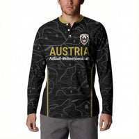 Custom World Football 2026 Austria Button Sweatshirt Fussball WM Gemma Burschen Black Glory