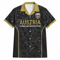 Custom World Football 2026 Austria Hawaiian Shirt Fussball WM Gemma Burschen Black Glory
