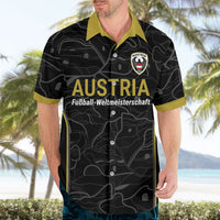 Custom World Football 2026 Austria Hawaiian Shirt Fussball WM Gemma Burschen Black Glory