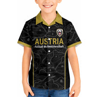 Custom World Football 2026 Austria Hawaiian Shirt Fussball WM Gemma Burschen Black Glory