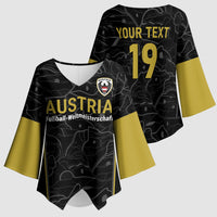 Custom World Football 2026 Austria Kimono Sleeve Blouse Fussball WM Gemma Burschen Black Glory