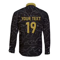 Custom World Football 2026 Austria Long Sleeve Button Shirt Fussball WM Gemma Burschen Black Glory