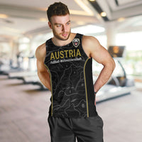 Custom World Football 2026 Austria Men Tank Top Fussball WM Gemma Burschen Black Glory