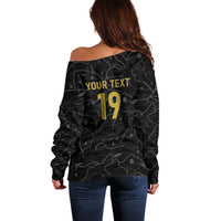 Custom World Football 2026 Austria Off Shoulder Sweater Fussball WM Gemma Burschen Black Glory
