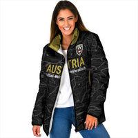 Custom World Football 2026 Austria Padded Jacket Fussball WM Gemma Burschen Black Glory