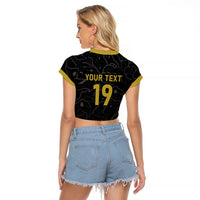 Custom World Football 2026 Austria Raglan Cropped T Shirt Fussball WM Gemma Burschen Black Glory