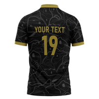 Custom World Football 2026 Austria Zipper Polo Shirt Fussball WM Gemma Burschen Black Glory