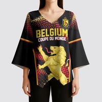 Custom World Football 2026 Belgium Kimono Sleeve Blouse Tous Ensemble Coupe du Monde Glory